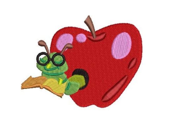 Book Worm: A Sweet Embroidery Design for Personalized Gifts