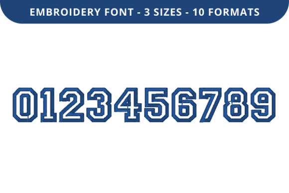 College Outline Font 0 to 9 Review