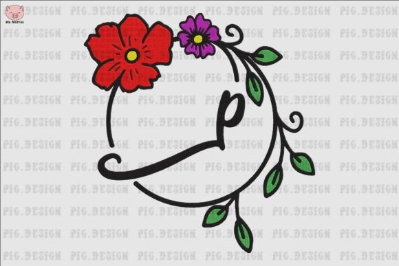 Flower Font P: A Designer's Review for Personalized Gifts